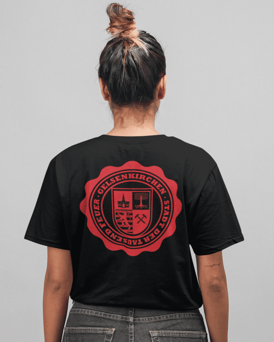 Stadt der Tausend Feuer - Backprint - Schwarz  - Organic Oversized Shirt ST/ST